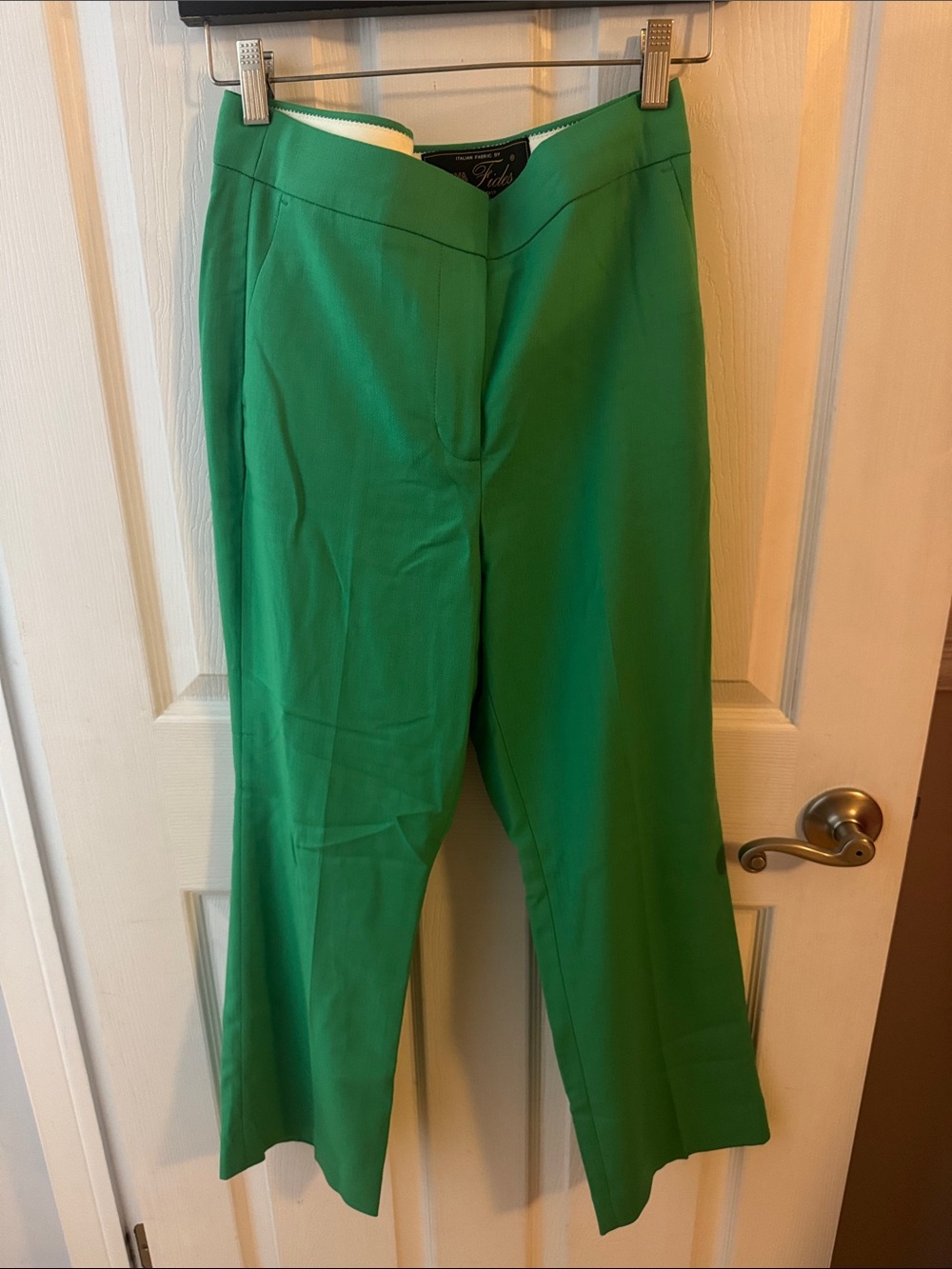 J. Crew Bright Green Wide-Leg Women's Pants